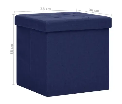 Soliņš Ar Kasti, Salokāms, Zils, Mākslīgais Lins Vidaxl