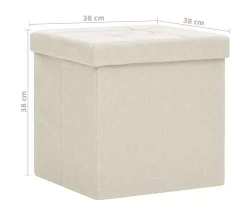 Kokkupandavad Tumbad 2 Tk, Kreemjasvalge, Kunstlina