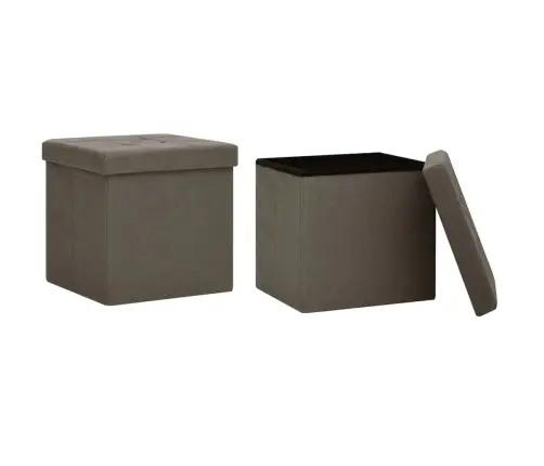 Soliņi Ar Kasti, 2 Gab., Salokāmi, Brūni, Mākslīgais Lins Vidaxl