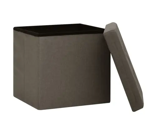 Soliņi Ar Kasti, 2 Gab., Salokāmi, Brūni, Mākslīgais Lins Vidaxl