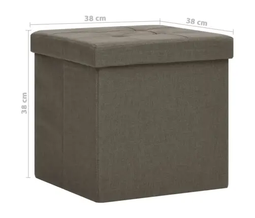 Soliņi Ar Kasti, 2 Gab., Salokāmi, Brūni, Mākslīgais Lins Vidaxl