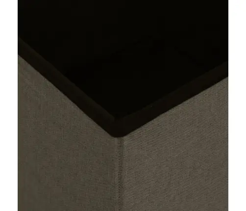 Taburetės-Daiktadėžės, 2Vnt., Tamsiai Rudos, Dirbtinis Linas