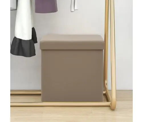 Sulankstoma Taburetė-Daiktadėžė, Kapučino Spalvos, Pvc