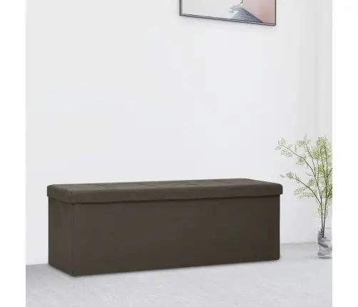 Soliņš Ar Kasti, Tumši Brūns, Mākslīgais Lins Vidaxl