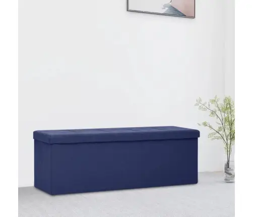 Soliņš Ar Kasti, Salokāms, Zils, Mākslīgais Lins Vidaxl