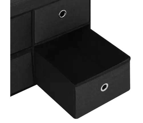 Suoliukas-Daiktadėžė, Juodas, 76X38X38cm Dirbtinis Linas