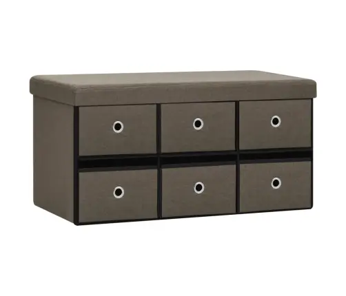 Soliņš Ar Kasti, Brūns, 76X38X38 Cm, Mākslīgais Lins Vidaxl