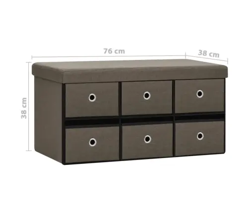 Soliņš Ar Kasti, Brūns, 76X38X38 Cm, Mākslīgais Lins Vidaxl