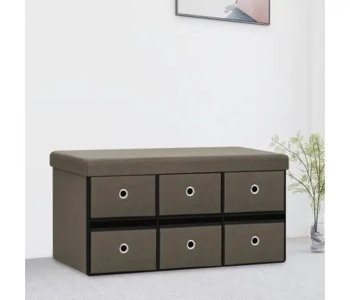 Soliņš Ar Kasti, Brūns, 76X38X38 Cm, Mākslīgais Lins Vidaxl