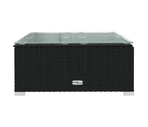 3-Daļīgs Dārza Mēbeļu Komplekts, Matrači, Melna Pe Rotangpalma Vidaxl