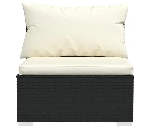 Kolmekohaline Diivan Patjadega, Must, Polürotang