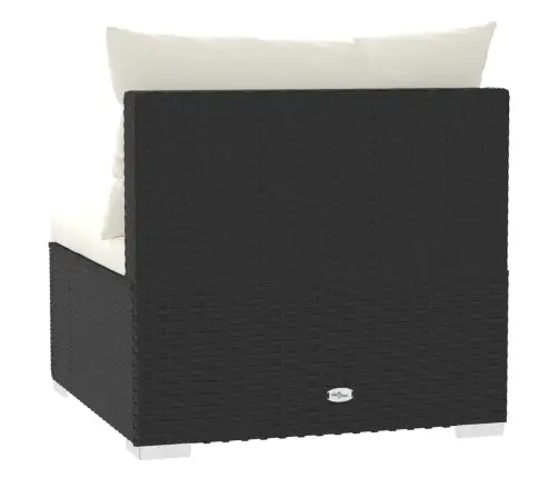 Kolmekohaline Diivan Patjadega, Must, Polürotang