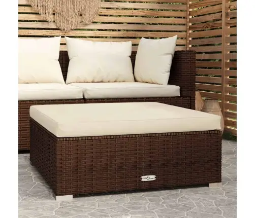 Sodo Pakoja Su Pagalvėle, Ruda, 70X70X30cm Poliratanas