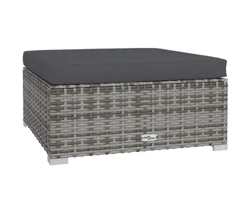 Sodo Pakoja Su Pagalvėle, Pilka, 70X70X30cm Poliratanas Sodo Pakoja Su Pagalvėle, Pilka, 70X70X30cm Poliratanas