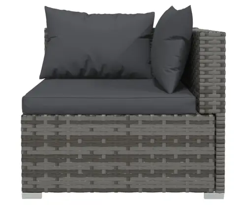 3-Daļīgs Dārza Atpūtas Mēbeļu Komplekts, Pelēka Pe Rotangpalma Vidaxl 3-Daļīgs Dārza Atpūtas Mēbeļu Komplekts, Pelēka Pe Rotangpalma Vidaxl