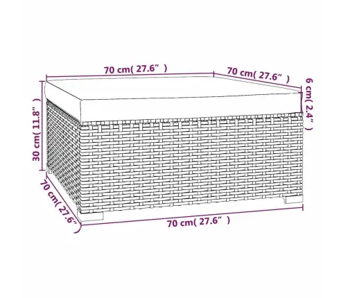 4-Daļīgs Dārza Atpūtas Mēbeļu Komplekts Ar Matračiem, Melns Pe Vidaxl