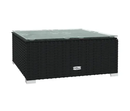 4-Daļīgs Dārza Atpūtas Mēbeļu Komplekts Ar Matračiem, Melns Pe Vidaxl