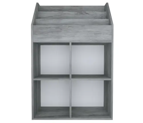 Laste Ajakirjariiul, Betoonhall, 71X30X78,5 cm Tehispuit