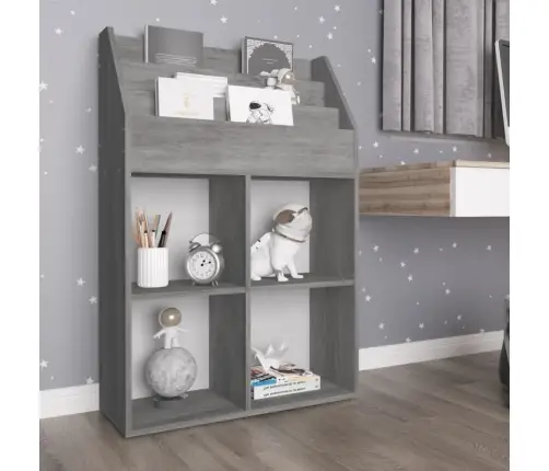 Laste Ajakirjariiul, Betoonhall, 71X30X78,5 cm Tehispuit