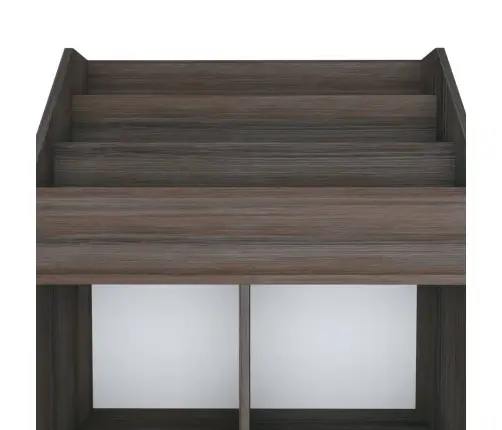 Vaikiška Lentyna Žurnalams, Pilka/Ąžuolo, 71X30X114cm Mediena