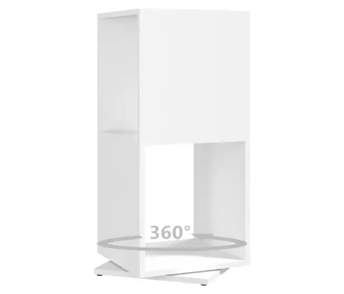 Grozāms Plaukts, Balts, 34,5X34,5X75,5 Cm, Skaidu Plāksne Vidaxl