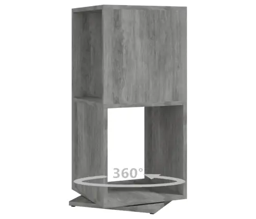 Pööratav Kapp, Betoonhall, 34,5X34,5X75,5 cm Tehispuit