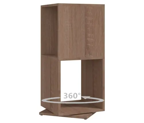 Grozāms Plaukts, Ozolkoka, 34,5X34,5X75,5 Cm, Skaidu Plāksne Vidaxl