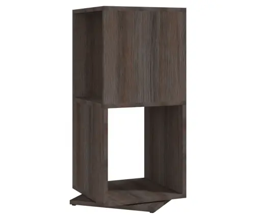 Grozāms Plaukts, Pelēks, Ozolkoka, 34,5X34,5X75,5 Cm Vidaxl