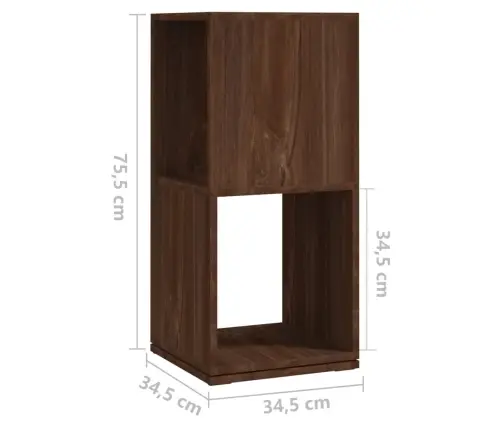 Grozāms Plaukts, Ozolkoka, 34,5X34,5X75,5 Cm, Skaidu Plāksne Vidaxl Grozāms Plaukts, Ozolkoka, 34,5X34,5X75,5 Cm, Skaidu Plāksne Vidaxl