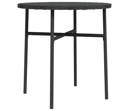 Teelaud, Must, 45 cm Polürotang