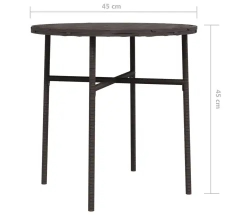 Tējas Galdiņš, Brūns, 45 Cm, Pe Rotangpalma Vidaxl