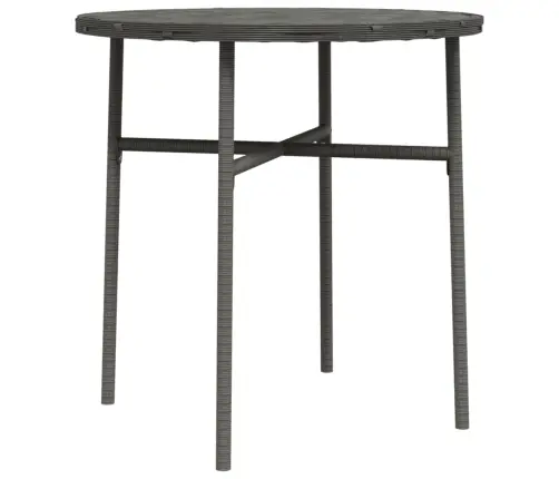 Tējas Galdiņš, Pelēks, 45 Cm, Pe Rotangpalma  Vidaxl