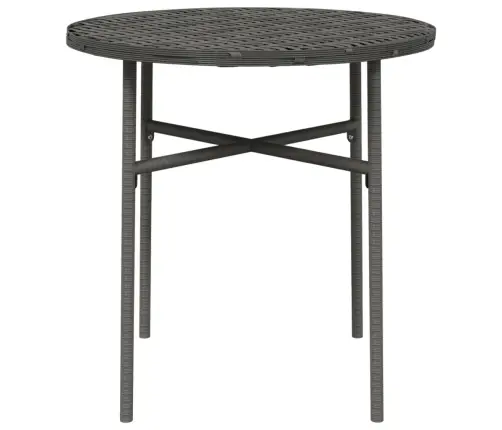 Tējas Galdiņš, Pelēks, 45 Cm, Pe Rotangpalma  Vidaxl