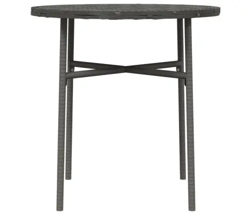 Tējas Galdiņš, Pelēks, 45 Cm, Pe Rotangpalma  Vidaxl