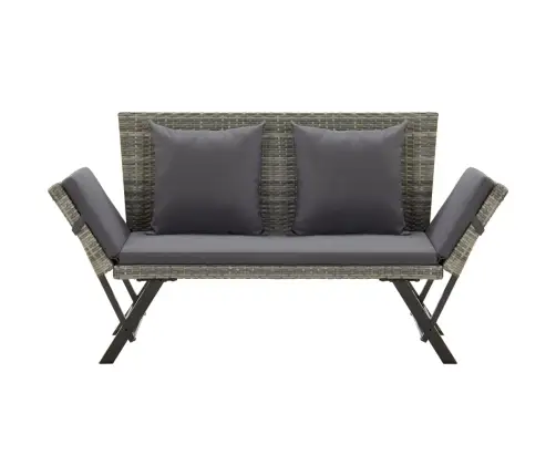 Dārza Sols Ar Matračiem, 176 Cm, Pelēka Pe Rotangpalma Vidaxl Dārza Sols Ar Matračiem, 176 Cm, Pelēka Pe Rotangpalma Vidaxl