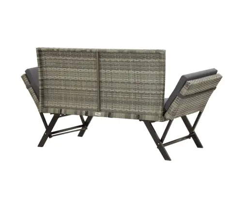 Dārza Sols Ar Matračiem, 176 Cm, Pelēka Pe Rotangpalma Vidaxl Dārza Sols Ar Matračiem, 176 Cm, Pelēka Pe Rotangpalma Vidaxl