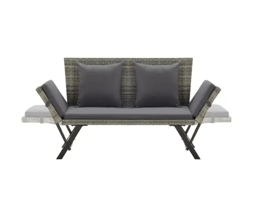 Dārza Sols Ar Matračiem, 176 Cm, Pelēka Pe Rotangpalma Vidaxl Dārza Sols Ar Matračiem, 176 Cm, Pelēka Pe Rotangpalma Vidaxl