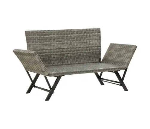 Dārza Sols Ar Matračiem, 176 Cm, Pelēka Pe Rotangpalma Vidaxl Dārza Sols Ar Matračiem, 176 Cm, Pelēka Pe Rotangpalma Vidaxl