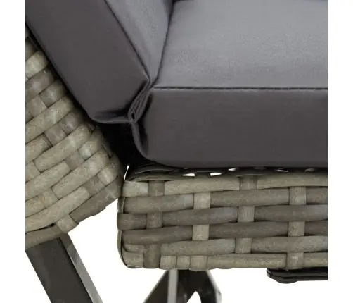 Dārza Sols Ar Matračiem, 176 Cm, Pelēka Pe Rotangpalma Vidaxl Dārza Sols Ar Matračiem, 176 Cm, Pelēka Pe Rotangpalma Vidaxl