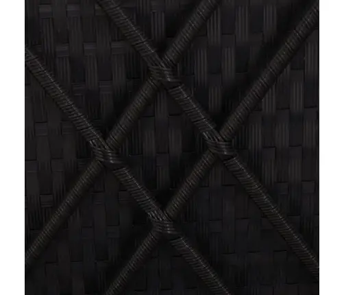 Nolaižama Sauļošanās Gulta Ar Matračiem, Melna Pe Rotangpalma Vidaxl