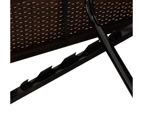 Nolaižama Sauļošanās Gulta Ar Matračiem, Brūna Pe Rotangpalma Vidaxl