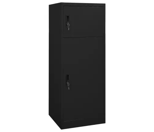 Seglu Skapis, Melns, 53X53X140 Cm, Tērauds    Vidaxl