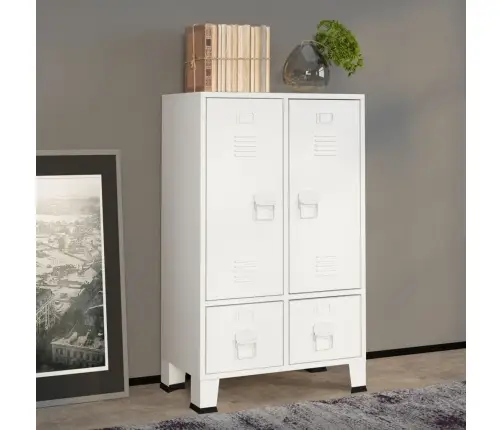 Drabužių Spinta, Baltos Spalvos, 67X35X107cm Plienas