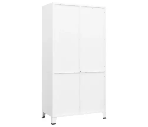 Skapis, 90X50X180 Cm, Metāls, Balts Vidaxl
