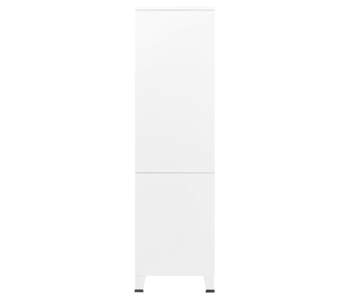 Skapis, 90X50X180 Cm, Metāls, Balts Vidaxl