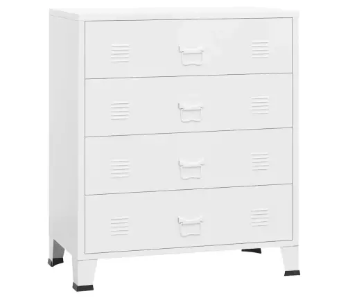 Spintelė Su Stalčiais, Balta, 78X40X93cm Metalas