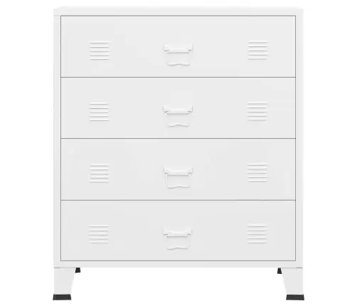 Spintelė Su Stalčiais, Balta, 78X40X93cm Metalas