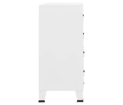 Spintelė Su Stalčiais, Balta, 78X40X93cm Metalas