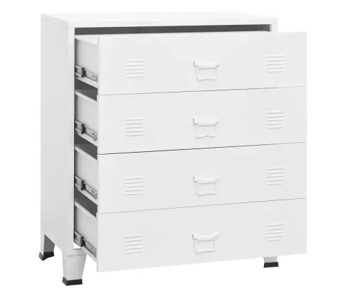 Spintelė Su Stalčiais, Balta, 78X40X93cm Metalas