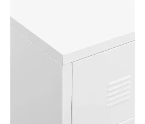 Spintelė Su Stalčiais, Balta, 78X40X93cm Metalas